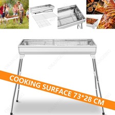 Large Portable BBQ Grill Garden Outdoor Brazier Camping Griddle Barbeque Foldabl