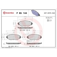 Satz Bremsbeläge Bremsklötze vorne für Skoda Kodiaq 1 NS6 Octavia 3 5E3 | 246
