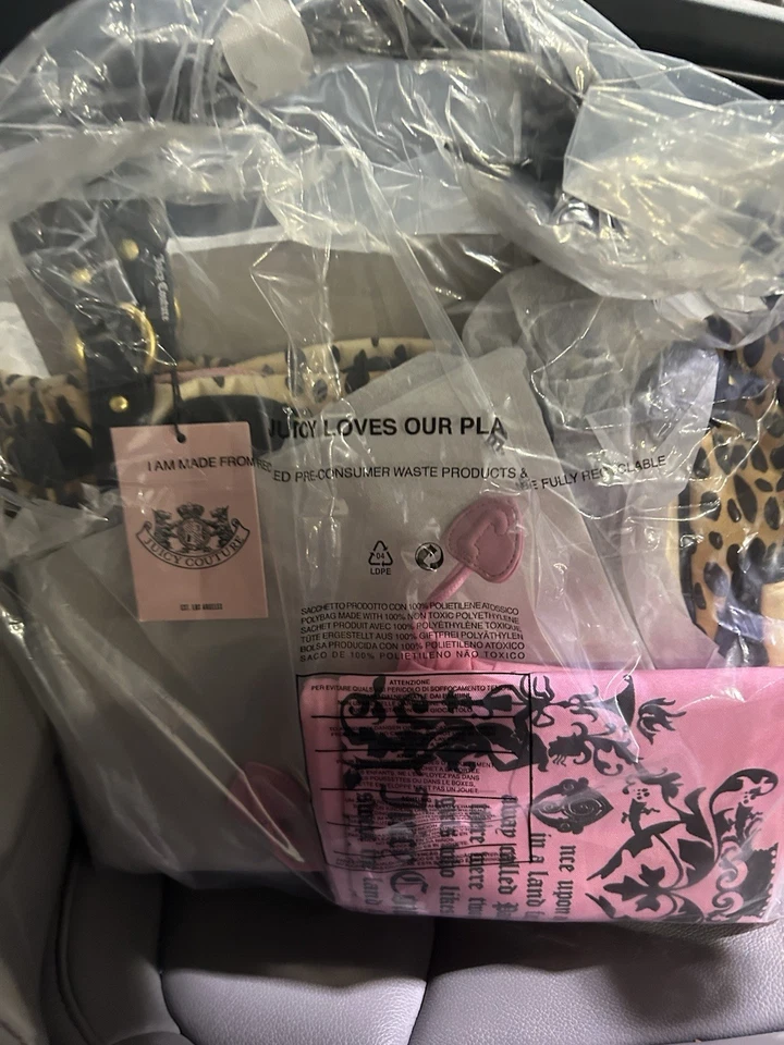 Bolso de Mano Grande Juicy Couture Estampado de Leopardo ~ Viral ~ Nuevo con Etiquetas Foto 4 de 4