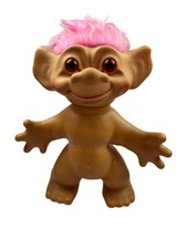Vintage Large 13  Troll Doll With Pink Hair