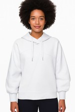 Lululemon Hoodie Women s M/L Blue Broken Beats Oversized Thick Cropped Pullover