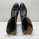 Justin 3133 Black Leather Roper Western Cowboy Boots Men's Size 12 D — photo 5