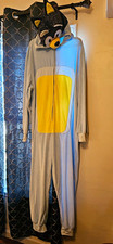 Bluey Hooded Full Zip One Piece Jumpsuit Costume 2XL Cosplay Blue/Yellow