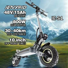 700W 48V 15Ah Foldable Motor Adult 10" Electric Scooter E-Scooter 45KM/H 28MPH