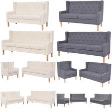 Sofa 1/2/3-Sitzer Stoff Sofagarnitur Sessel Modern Couch Wohnzimmer Sofa Set