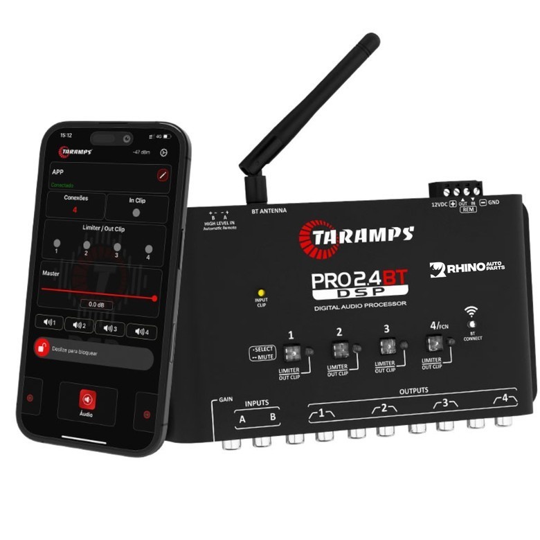 Taramps Pro 2.4bt Digital Audio Processor Android iOS App Bt Ble