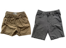 abercrombie kids Boys Shorts Lot of 2 Khaki and Gray Size 7/8 Elastic Waist