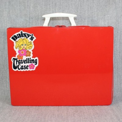DAISY MARY QUANT Doll Travelling Case 1970s Red Vinyl Vintage Fashion Rare