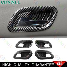 Para Chevy Malibu 2013-2015 ABS Fibra de Carbono Interior Puerta Tazón Adhesivo Panel Borde 4*