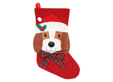 DOG PUPPY Christmas Stocking for DOG HOLIDAY STOCKING FULL SIZE NEW