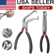 2PCS 37960+37980 Electrical Disconnect Pliers Straight handle+curved handle