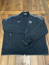 Nike NFL Shield N98 Chaqueta de Pista para Hombres XXL Negra Cremallera Completa Ropa de Equipo en el Campo