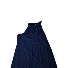 SHEIN Curve Navy Blue A-Line Dress High Neck Sleeveless Long 4XL Polyester