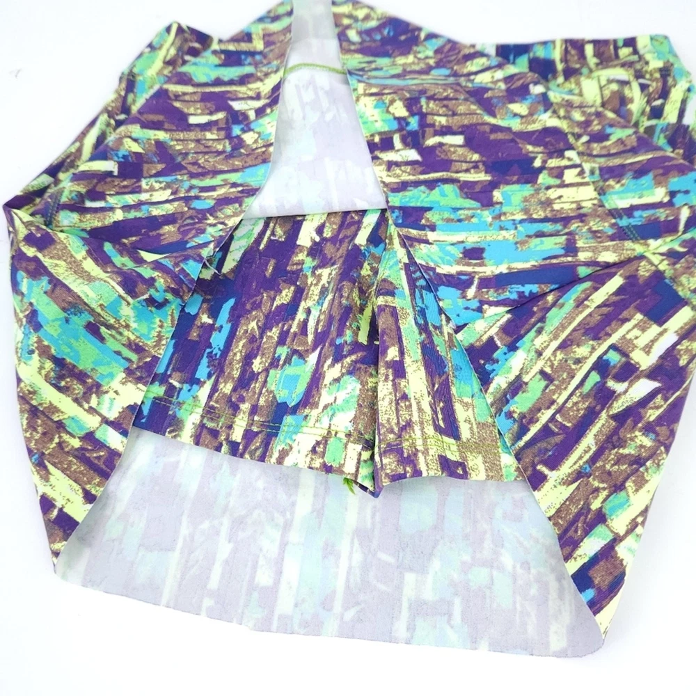 NTS Skort Medium Running Tennis Skirt in Green Purple Blue for Athletic Workouts