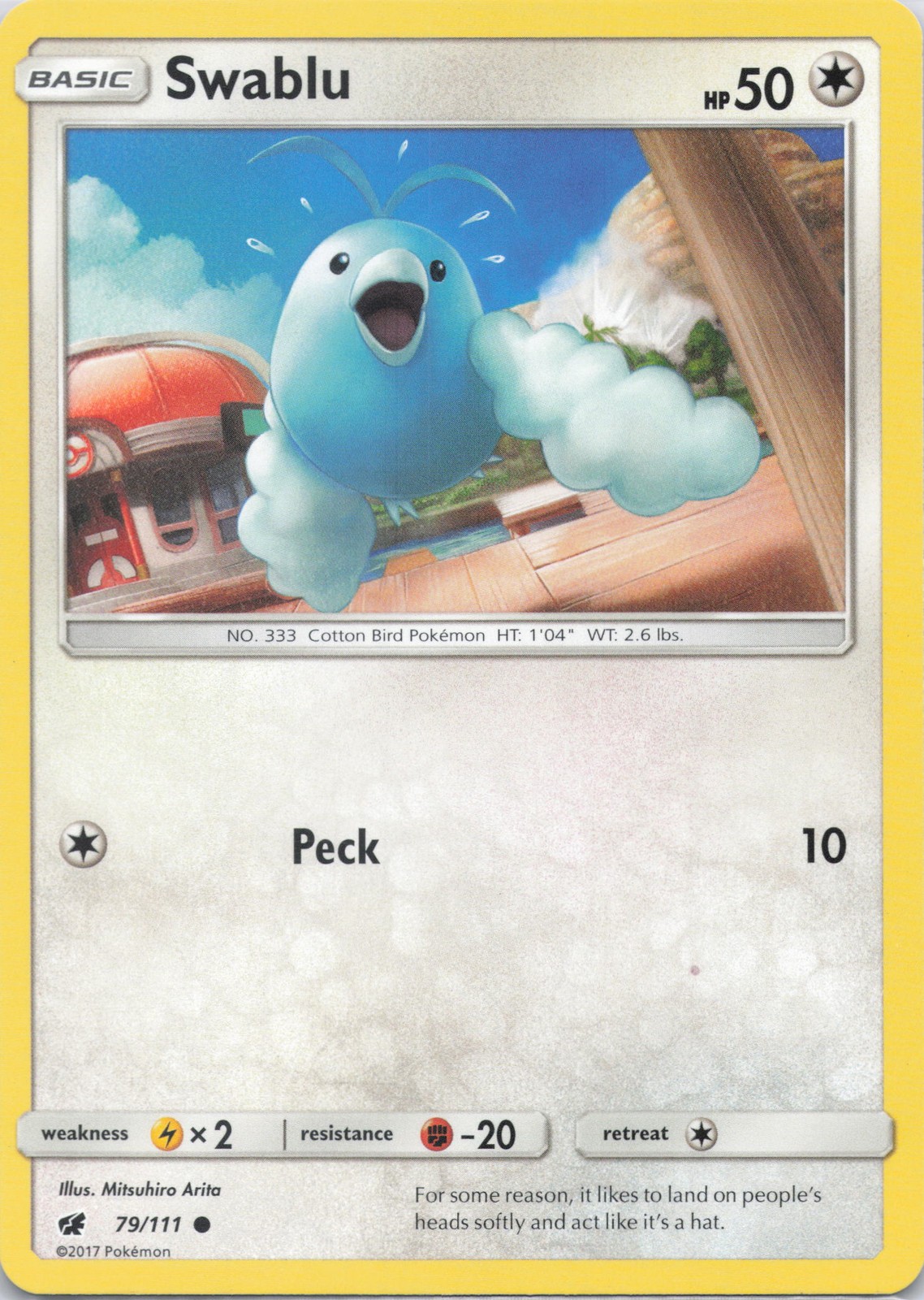 Swablu #79/111 SM - Crimson Invasion Pokemon