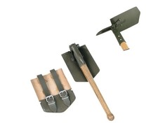 Pala pieghevole esercito tedesco nuova con marsupio pelle usato vintage militare eccedenza