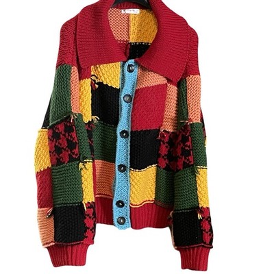 Handmade Harry Styles JW Anderson Inspired Crochet Cardigan Patchwork Oversized