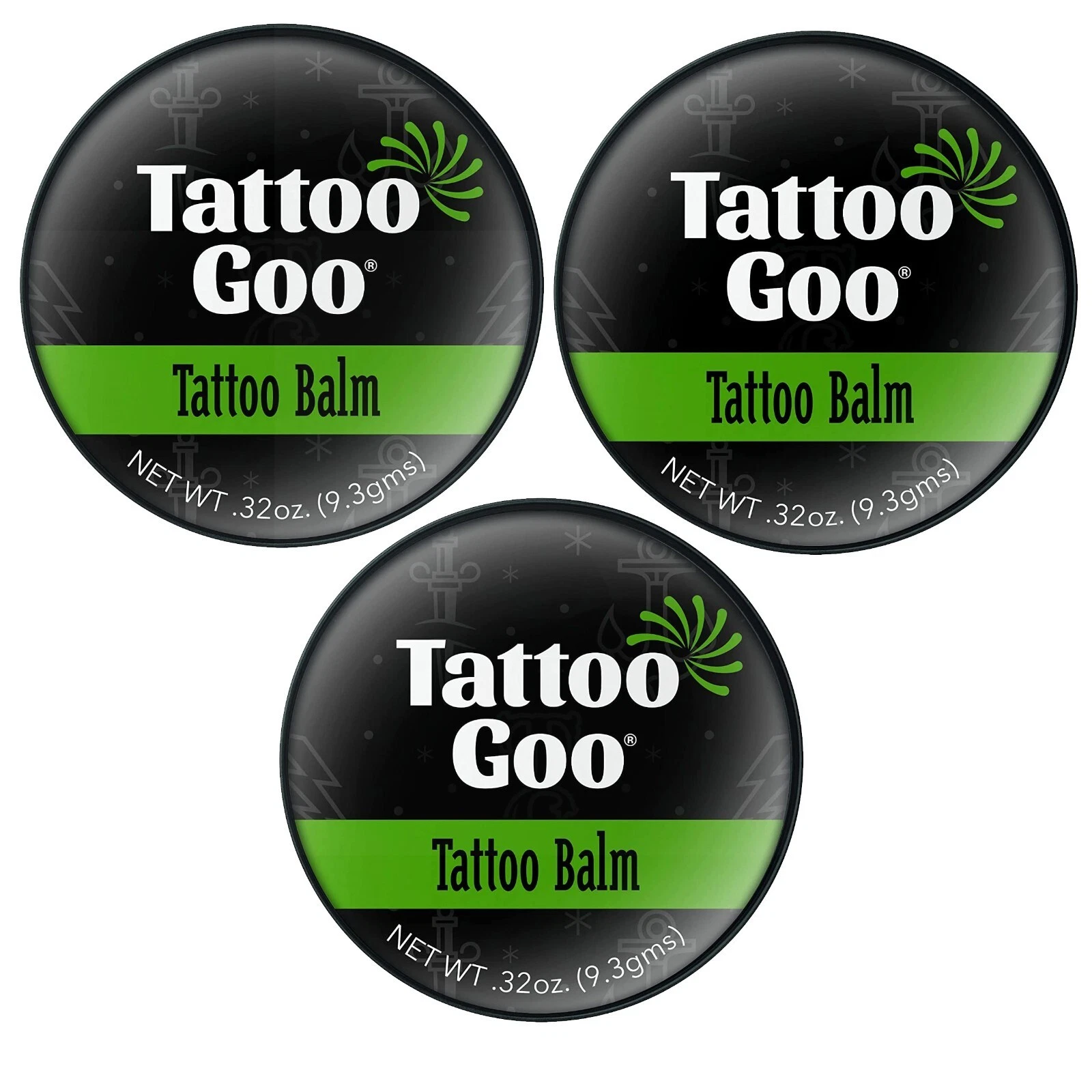 Tattoo Aftercare Ointment Goo Salve Tattoo 3pcs 9.3g (.33oz) Tin - product detail image 1