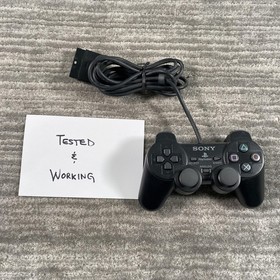 Vintage Sony PlayStation 2 DualShock 2 Controller Black SCPH-10010 Wired Tested