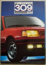 PEUGEOT 309 GTi Swiss Market Sales Brochure For 1987 GERMAN TEXT #1D467