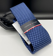 Tommy Hilfiger Men's Silk Blend Tie Blue Geometric NEW MSRP: 69.50