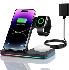 3 in 1 Charging Station Wireless Charger iPhone Fast Charger Foldable Charging