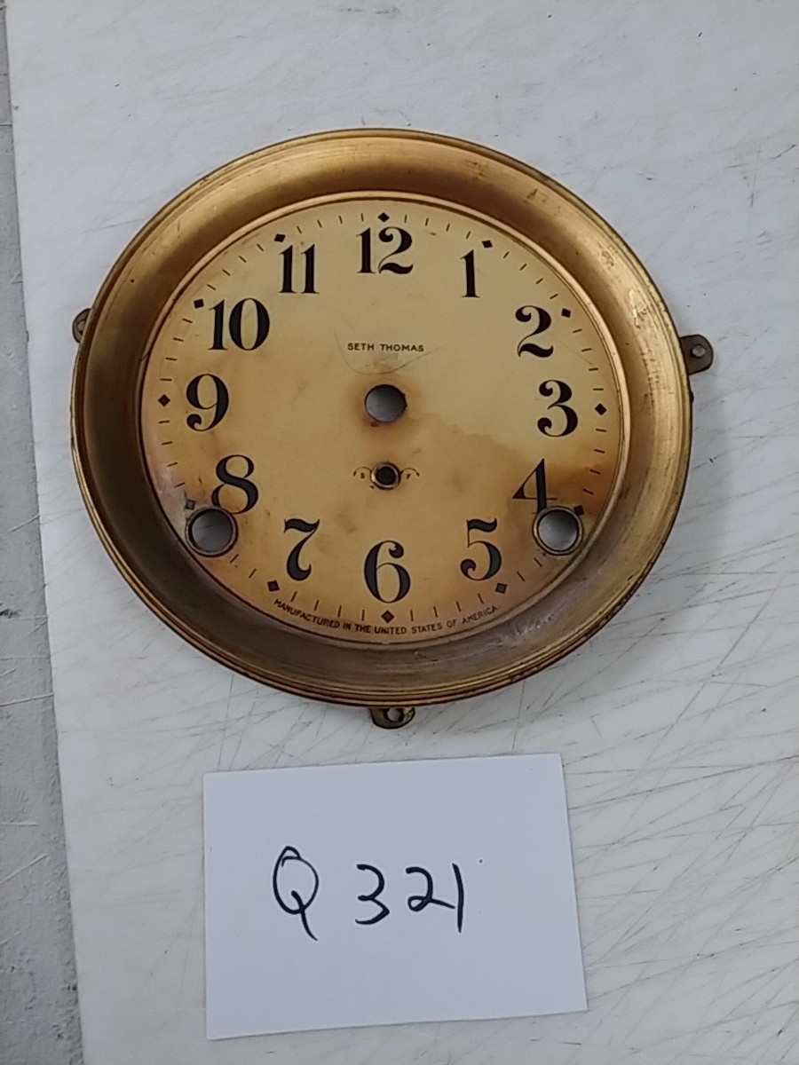 SETH THOMAS MANTLE CLOCK DIAL NO GLASS