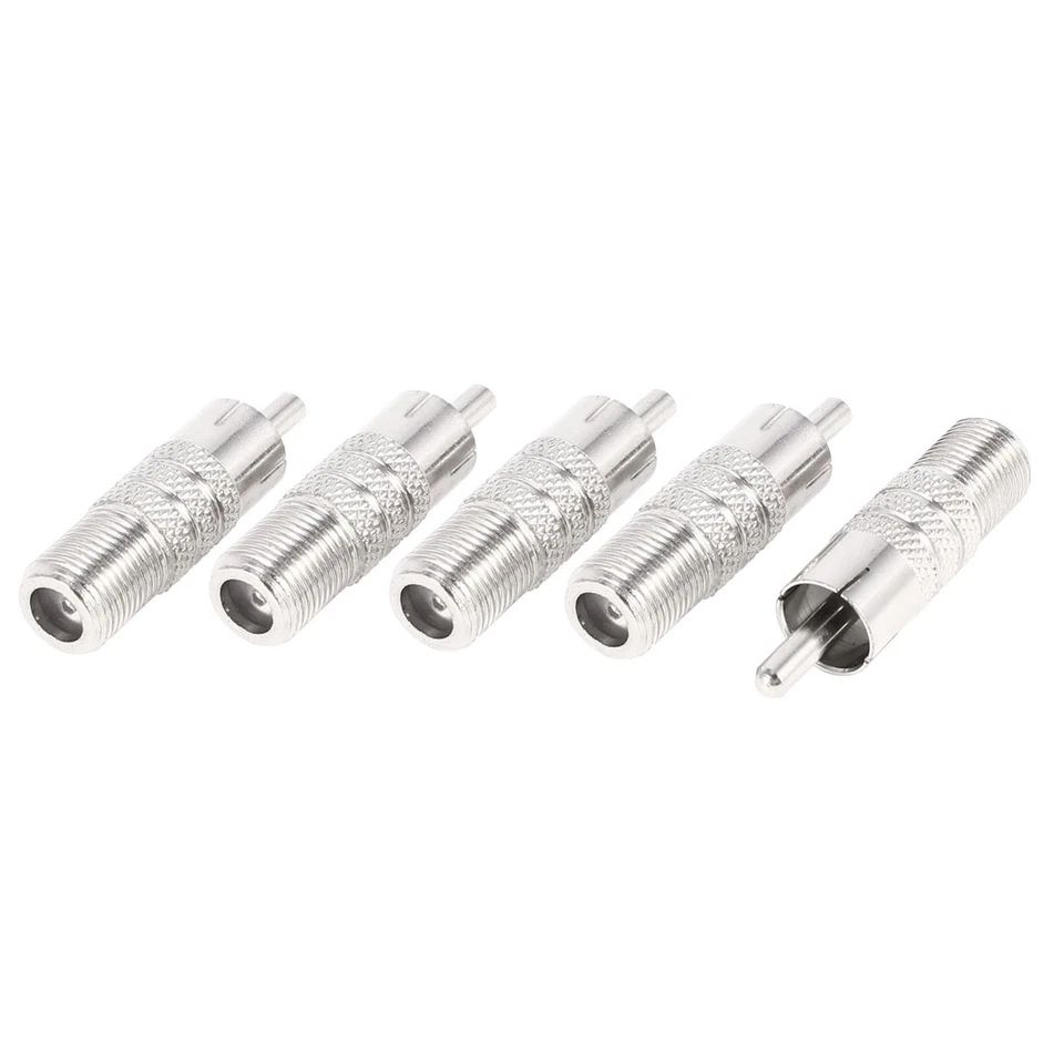 5pcs Type F femelle vers RCA Male Straight Câble adaptateur connecteur coaxial - Photo 1/4
