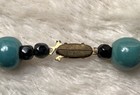 Czech Glass Harlequin Bead Necklace 1930s-1950s Floral Clasp Paper Tag Attached — photo 9