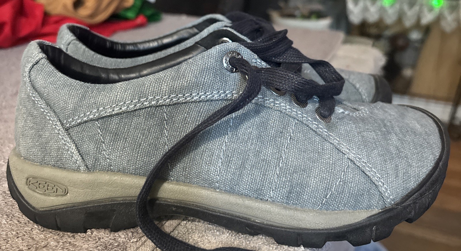 Scarpe comode da passeggio Keen Presidio in tela blu da donna taglia 6