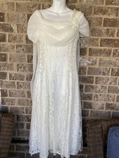 David Rose Vintage Lace Dress Size 14 Ivory GORGEOUS  !!!