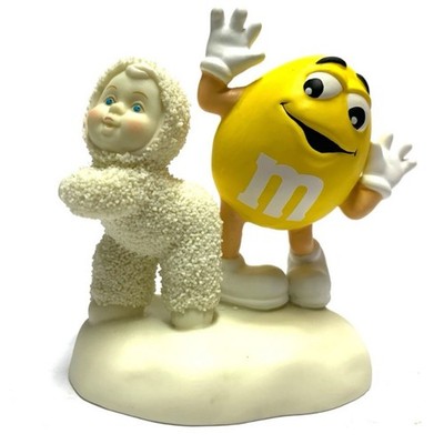 Snowbabies x M&M s  I m Nuts About Dancing  Figurine | Dept 56 2004 | Yellow M&M