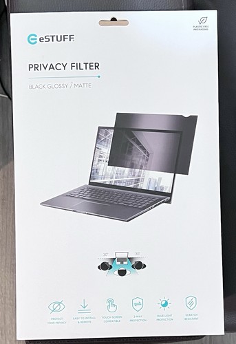 eSTUFF GLBB15345194 Magnetic Privacy Filter 15.6" - 第 1/2 張圖片