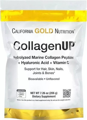California Gold Nutrition CollagenUP Marine Collagen Hyaluronsäure + Vit C 206g