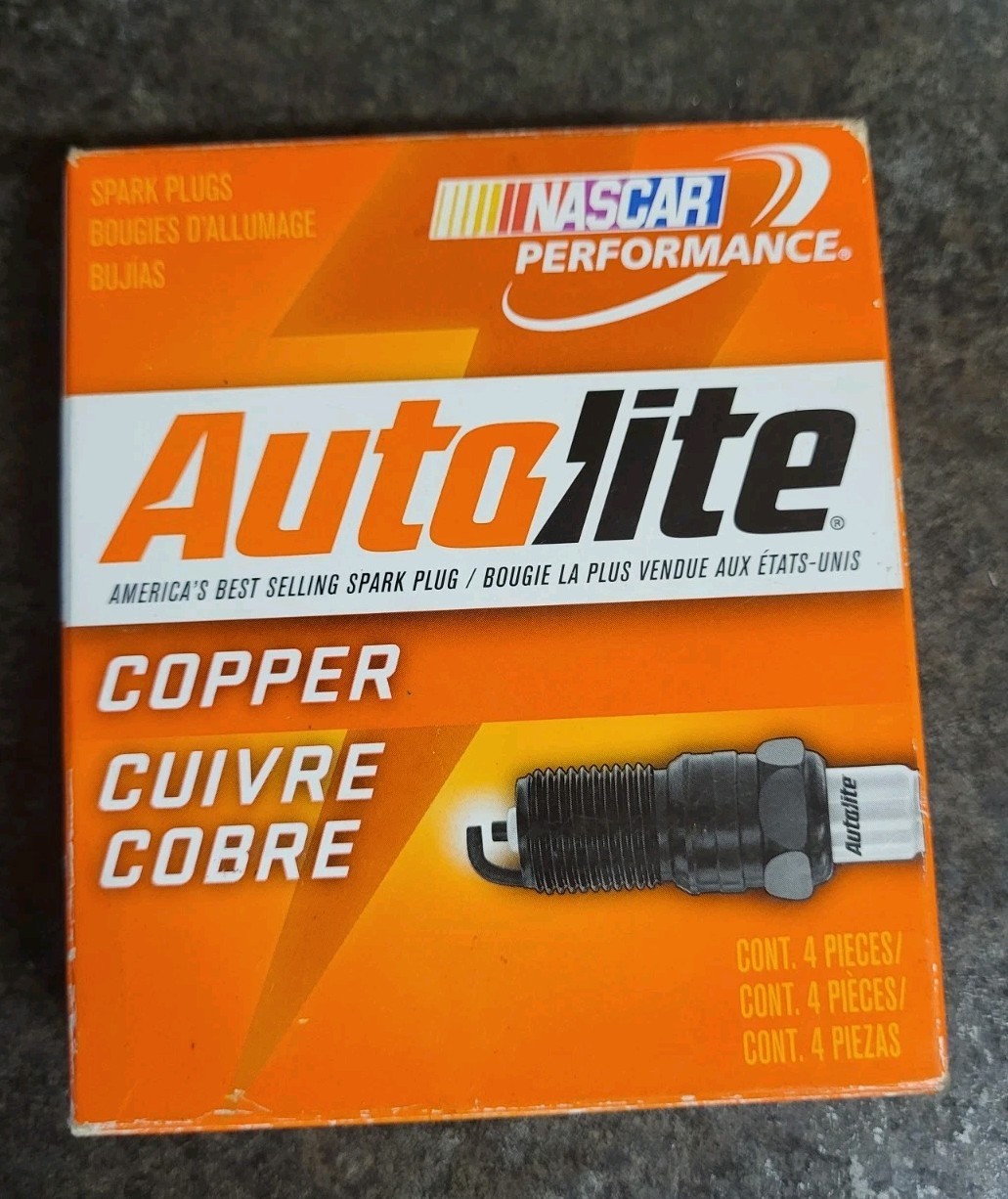 BOX OF 4 Autolite NASCAR Copper Spark Plug 45 NEW OLD STOCK Never Used