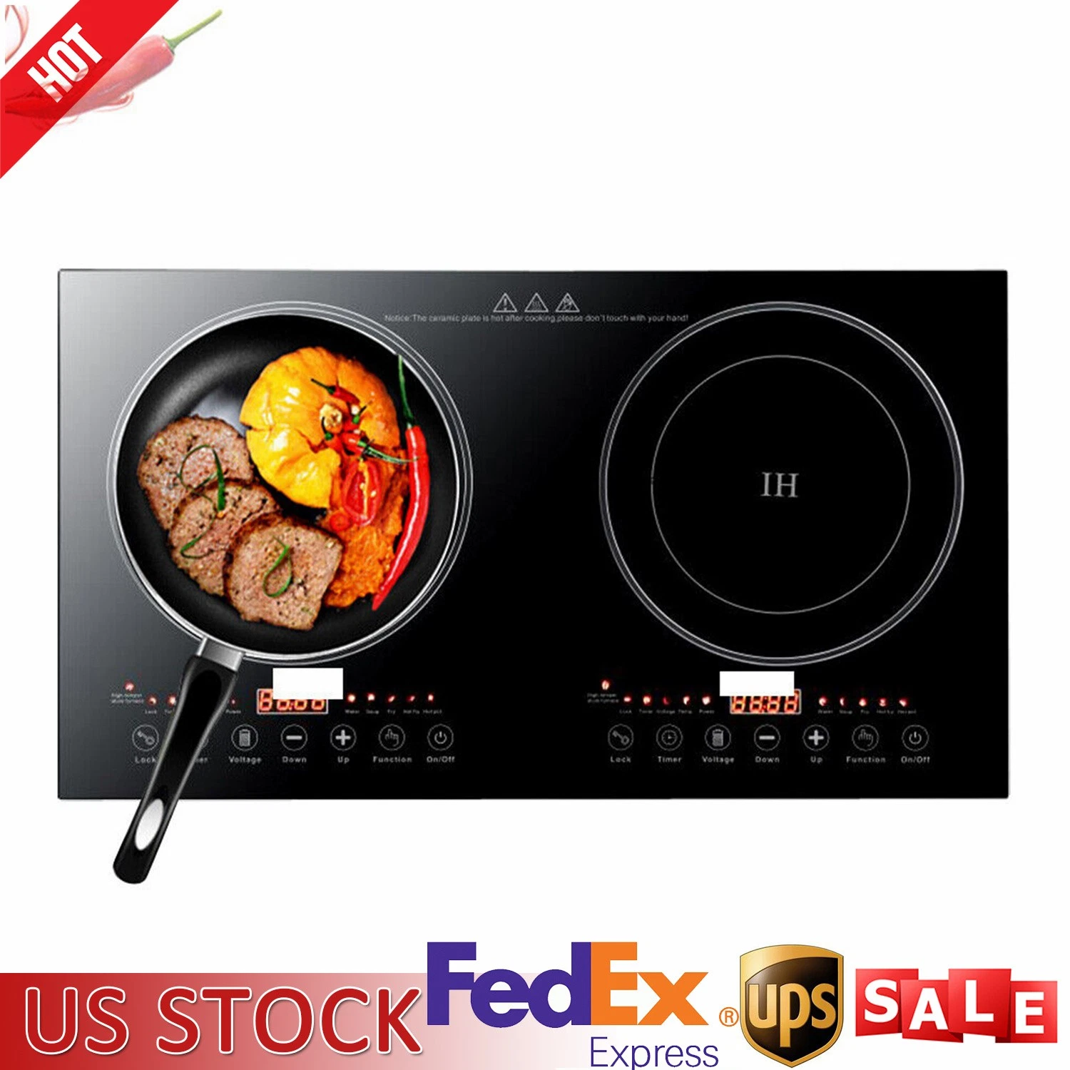 110V Electric Double Burner Dual Induction Cooker Cooktop 2400W Countertop Stove
Opens in a new wind