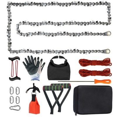 55 Inch Rope Chain Saw For Tree Limbs With Rope Kit Pocket Chainsaw