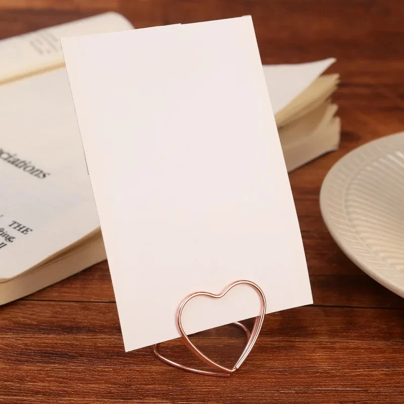 Herzförmige Metall-Memo-Clips Tischkartenhalter Fotoschmuck Dekoration - Bild 4 von 4