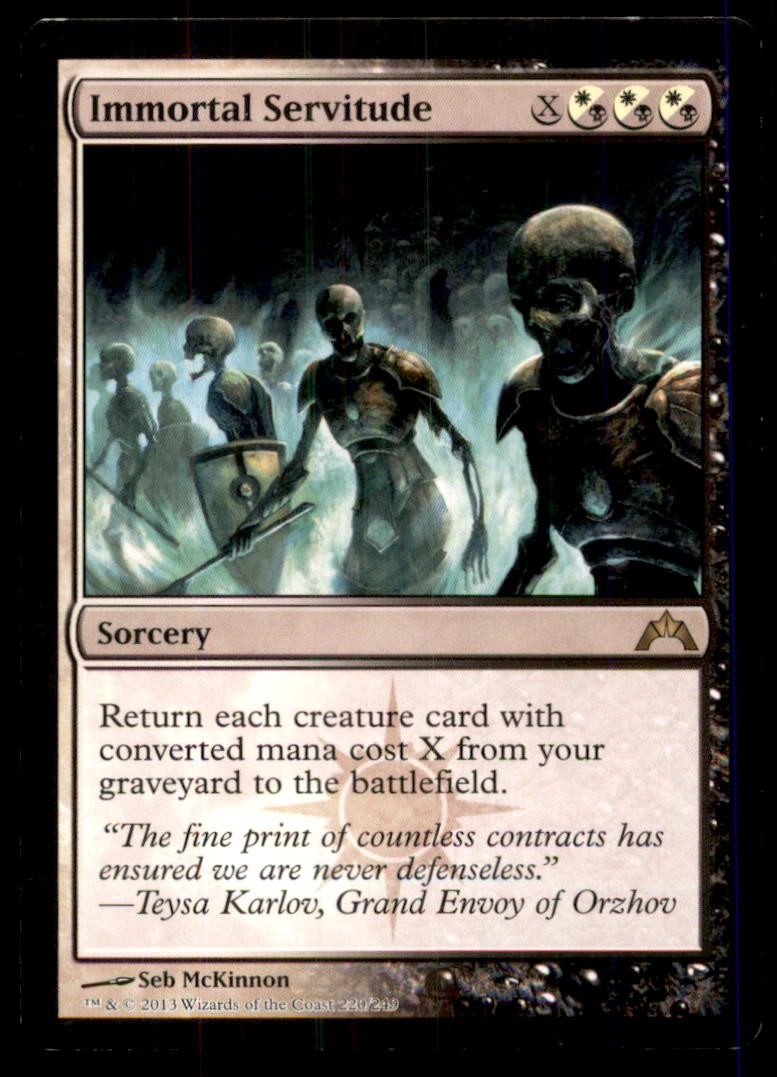 Immortal Servitude LP Light Play Gatecrash MTG [11833]