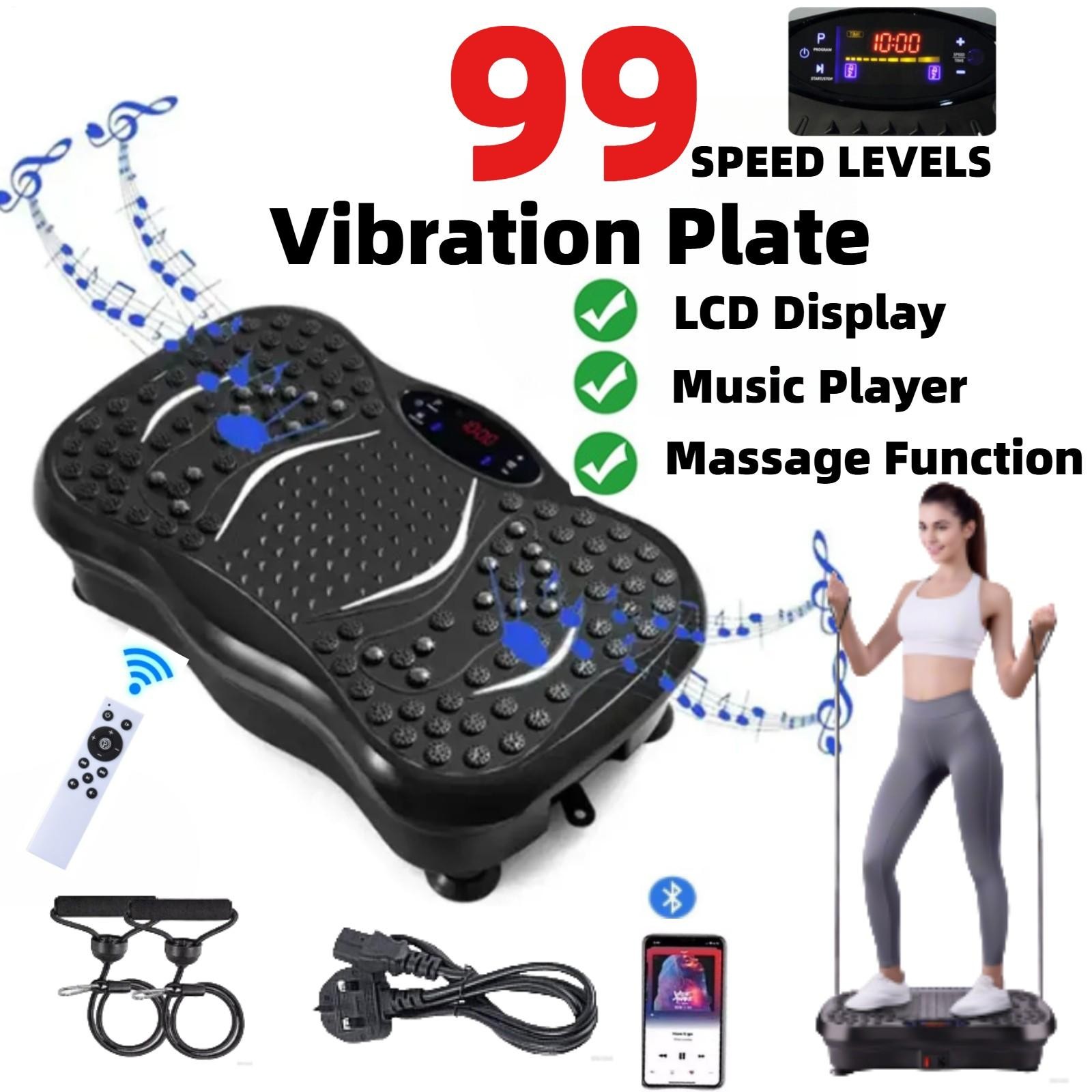 Power Vibration Plate Vibrating Machine Platform Exercise Body Shake Massager UK