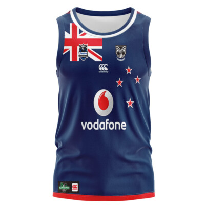 【海外XLサイズ】NRL ＮＺ・ウォーリアーズ トレーニング シングレット New Zealand Warriors 2025 Mens Training Singlet – NRL Shop