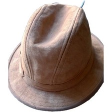 Vintage 100 Suede By Country Gentleman Tan Fedora Trav'ler Mens Size 7 5/8 New