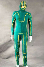 Kick-Ass Dave Lizewski Cosplay Costume Green Outfit Jumpsuit Halloween
