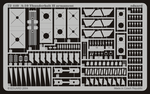 72440	A-10 armament 1/72   Eduard For kit: ITALERI, REVELL - Picture 1 of 1
