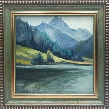 Mountain Landscape Oil Painting Original Artistic Realistic Painting 4x4