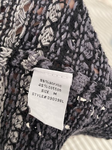 Karen Hart Cárdigan Abierto Plumero Suéter OS Gris Cascada Cortina Tejido S M L XL - Imagen 9 de 14