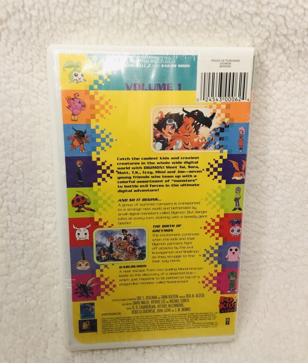 EBi　Dio Mio　VHS Digimon Digital Monsters Volume 1 - 3, The Movie, Birth Of