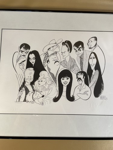 Vintage Nick At Nite 1997 TV Land Al Hirschfeld The Adams Family Print Picture - Picture 4 of 6