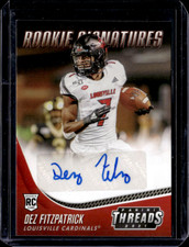 DEZ FITZPATRICK 2021 Panini Chronicles Threads Draft Picks Rookie Autograph