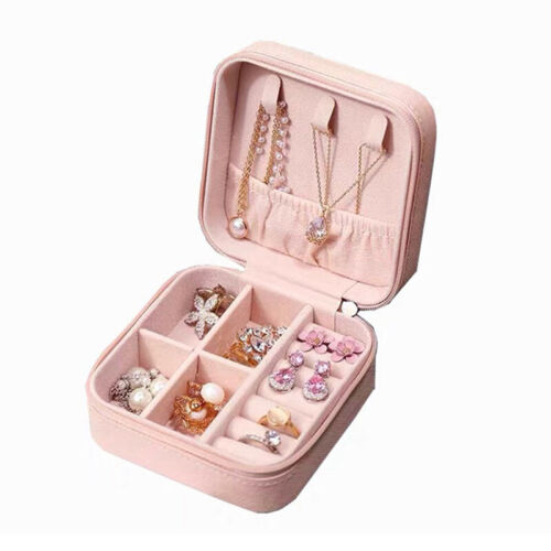 Portable Jewelry Storage Box Candy Color Travel Storage Organizer Jewelry Case - Picture 1 of 14